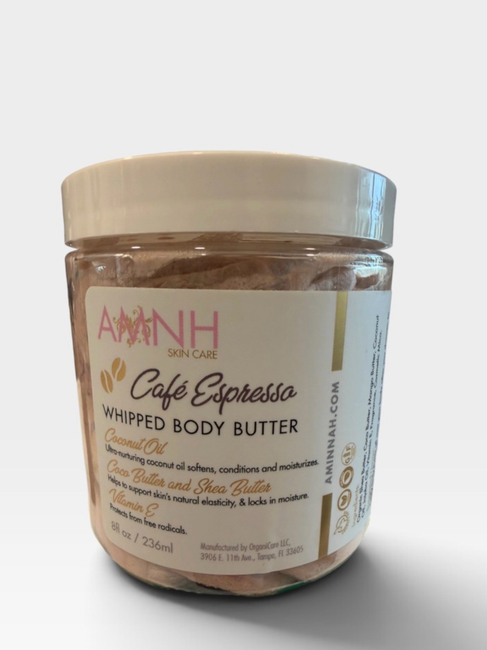 AM|NH Café Espresso Whipped Body Butter - Cream, Pink